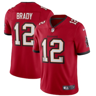 mens nike tom brady red tampa bay buccaneers vapor limited j